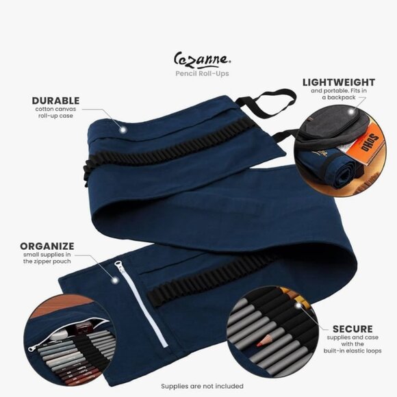 Cezanne Superior Artist’s Colored Pencils 72 Colors with Roll-Up Zipper Pouch - Picture 12 of 13